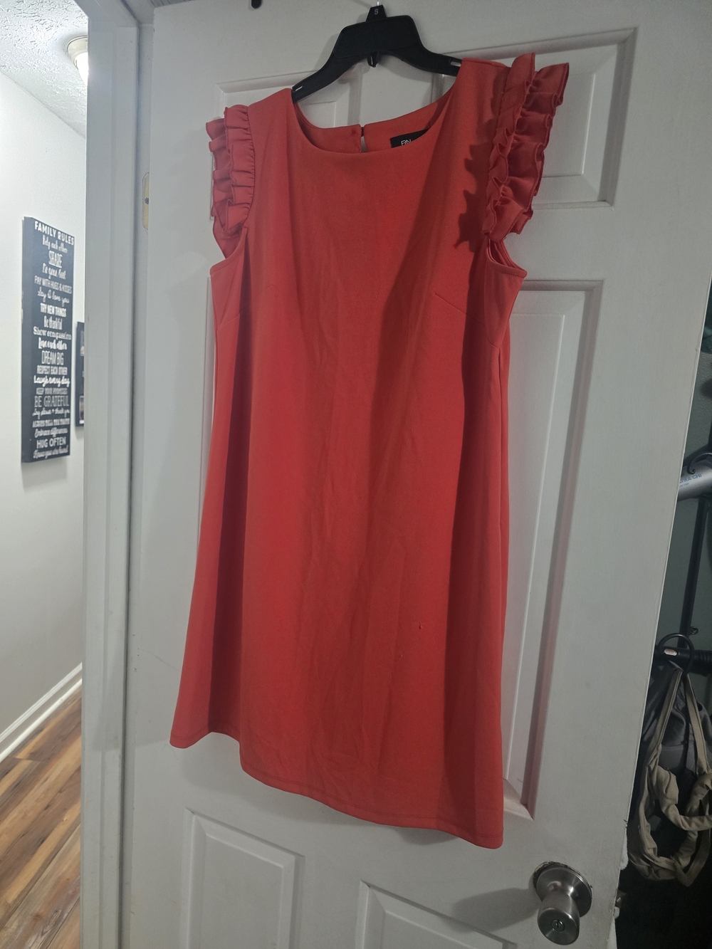 Studio Vibrant Coral Textured Dress